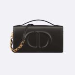 Dior Women CD Signature Mini Bag Black Calfskin with Embossed CD Signature