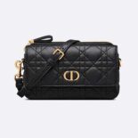 Dior Women Caro Pouch Black Supple Cannage Calfskin