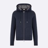 Dior Women Track Jacket Navy Blue Cotton Knit and Cashmere