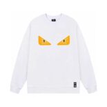 Fendi Men Black Wool Sweater-White