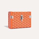Goyard Women Cassette Trunk Bag in Goyardine Canvas & Clamecy Cowhide-Orange