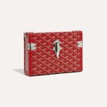 Goyard Women Cassette Trunk Bag in Goyardine Canvas & Clamecy Cowhide-Red