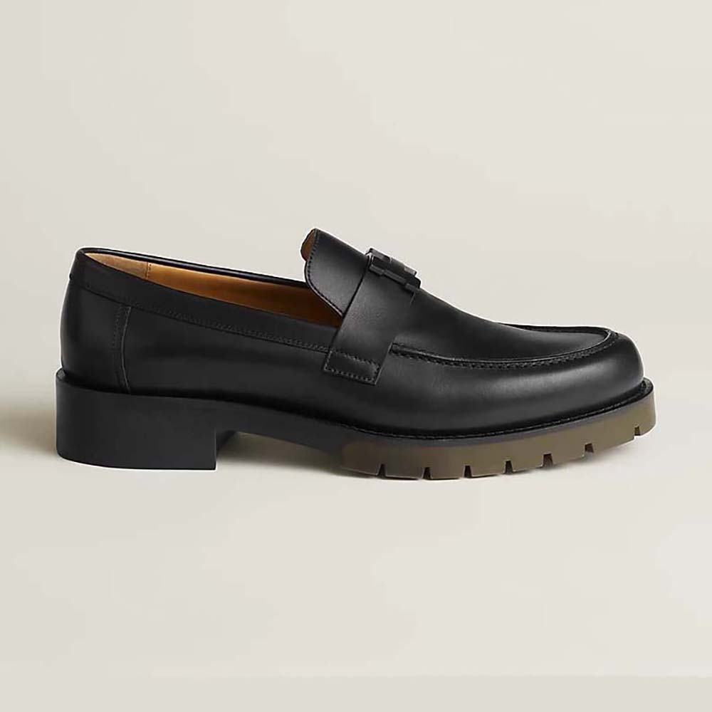 Hermes Men Gregoire Loafer in Calfskin-Black