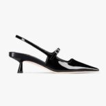 Jimmy Choo Women Didi 45 Black Patent Leather Pointed Pumps