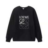 Loewe Women Anagram Regular Fit Sweatshirt in Cotton-Black