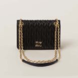 Miu Miu Women Matelassé Nappa Leather Mini-bag-Black