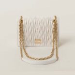 Miu Miu Women Matelassé Nappa Leather Mini-bag-White