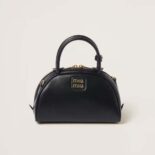 Miu Miu Women Medium Leather Top-handle Bag-Black