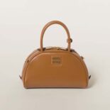 Miu Miu Women Medium Leather Top-handle Bag-Brown