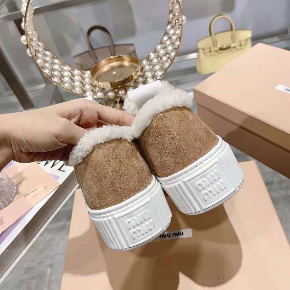 Miu Miu Women Suede Sneakers EVA Sole with Logo 7 Miu Miu Women Suede Sneakers EVA Sole with Logo - Image 7