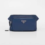 Prada Men Saffiano Leather Belt Bag-Blue