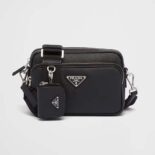 Prada Men Saffiano Leather Shoulder Bag-Black
