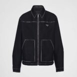 Prada Men Technical Fabric Blouson Jacket-Black