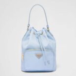 Prada Women Duet Re-Nylon Bucket Bag-Blue