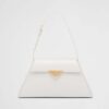Prada Women Medium Brushed Leather Handbag-White