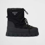 Prada Women Nylon Gabardine Après-ski Boots-Black