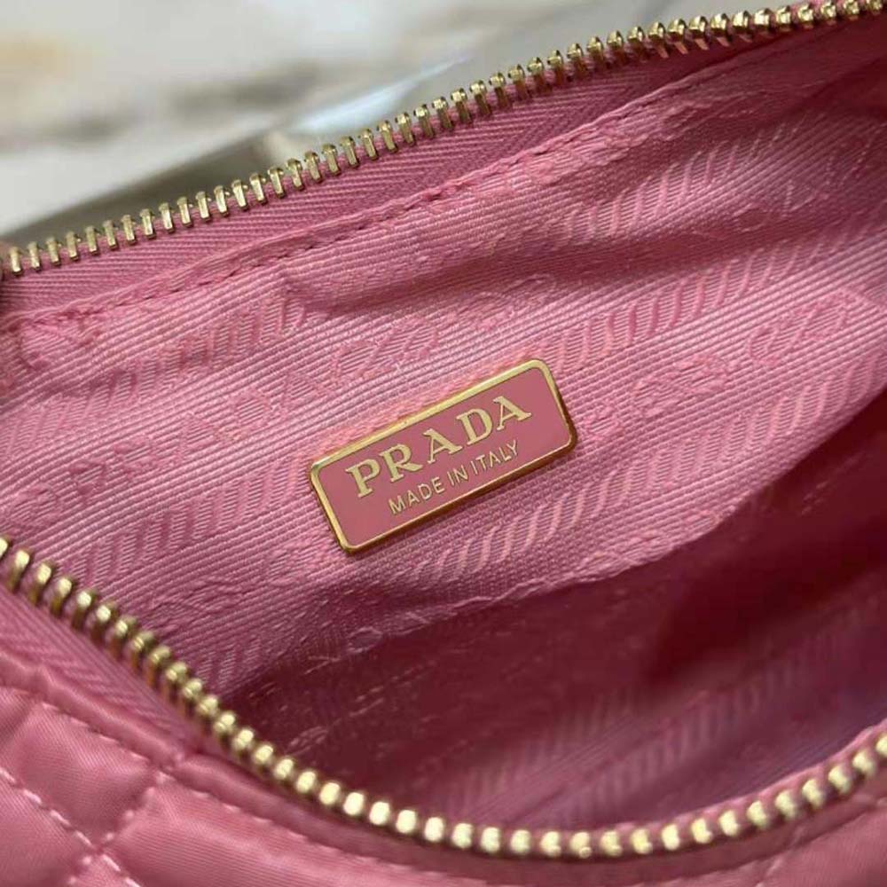 Prada Women Re-Edition 1995 Chaîne Re-Nylon Mini-bag-Pink 10 Prada Women Re-Edition 1995 Chaîne Re-Nylon Mini-bag-Pink - Image 10