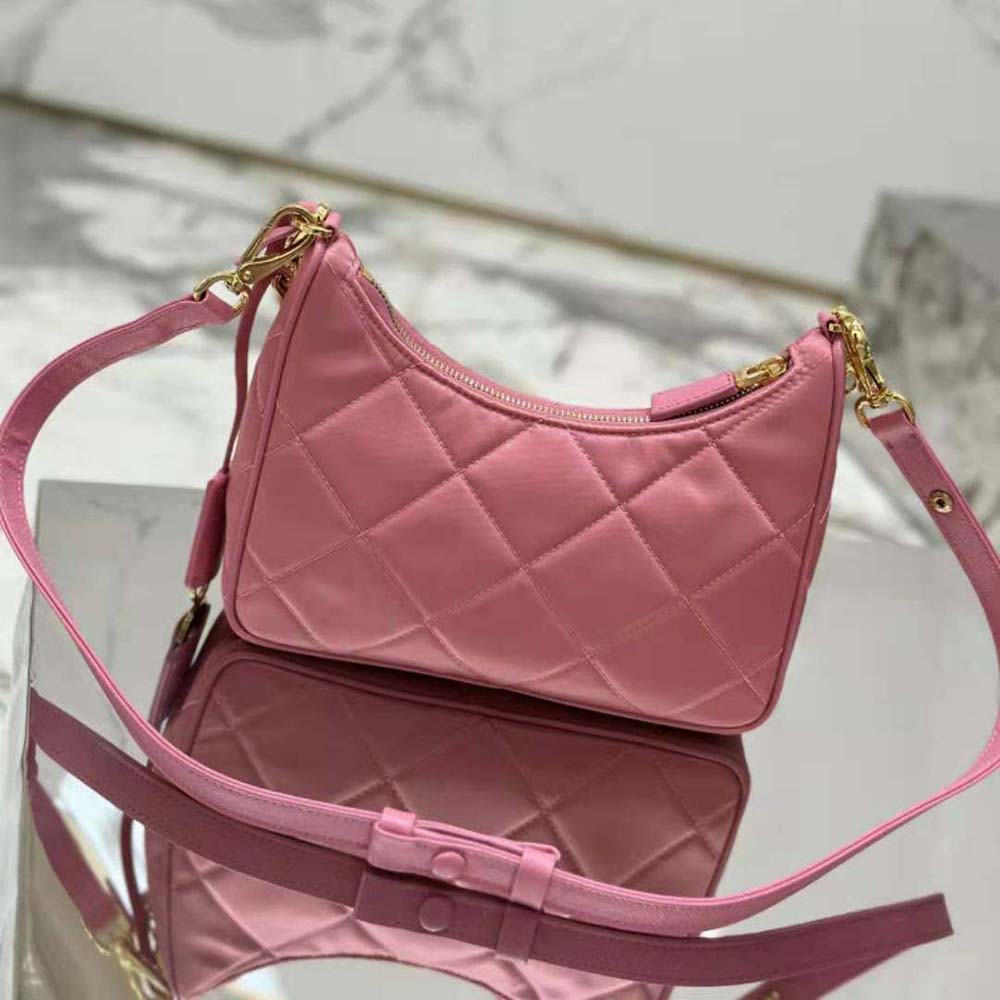Prada Women Re-Edition 1995 Chaîne Re-Nylon Mini-bag-Pink 5 Prada Women Re-Edition 1995 Chaîne Re-Nylon Mini-bag-Pink - Image 5