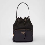 Prada Women Re-Nylon and Brushed Leather Bag-Black