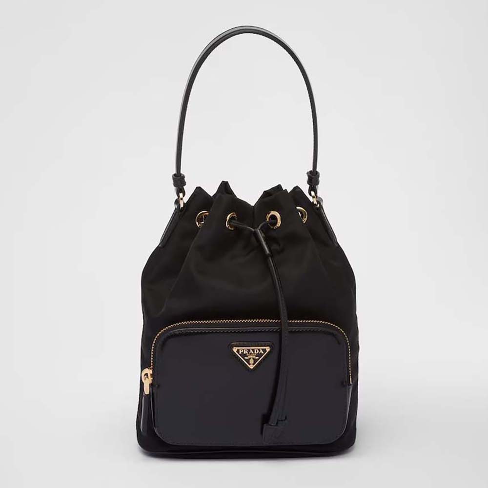 Mini Bag in Re-Nylon and Brushed Leather - Prada - Woman