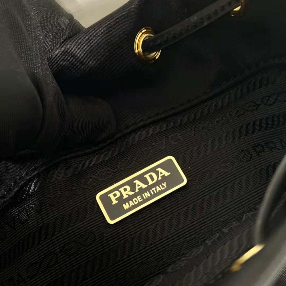 Prada Women Re-Nylon and Brushed Leather Bag-Black 9 Prada Women Re-Nylon and Brushed Leather Bag-Black - Image 9
