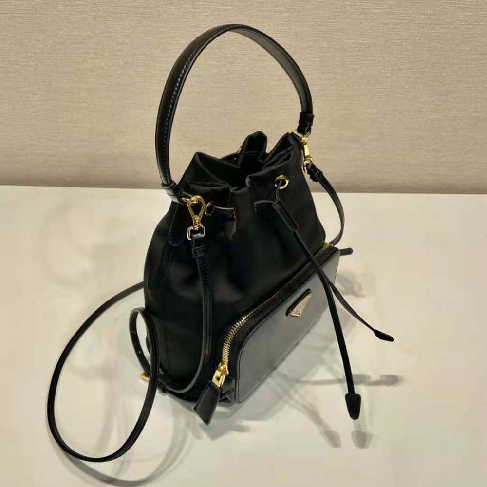 Prada Women Re-Nylon and Brushed Leather Bag-Black 5 Prada Women Re-Nylon and Brushed Leather Bag-Black - Image 5