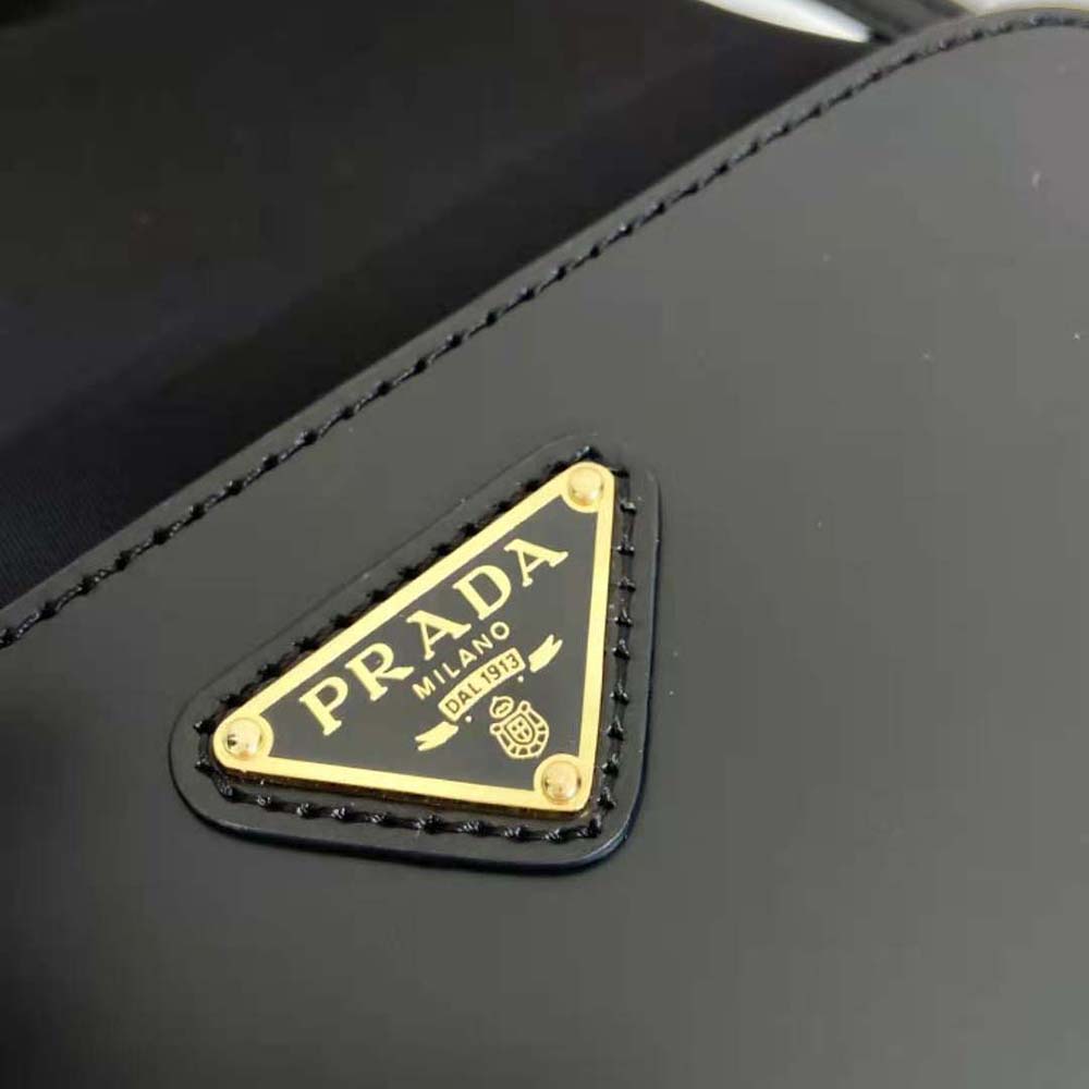 Prada Women Re-Nylon and Brushed Leather Bag-Black 10 Prada Women Re-Nylon and Brushed Leather Bag-Black - Image 10