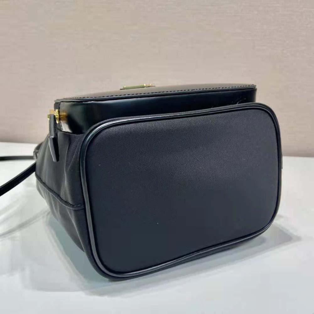 Prada Women Re-Nylon and Brushed Leather Bag-Black 7 Prada Women Re-Nylon and Brushed Leather Bag-Black - Image 7
