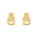 Balenciaga Women Hourglass Earrings in Gold Brass