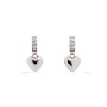 Balenciaga Women Sharp Heart Earrings in Silver