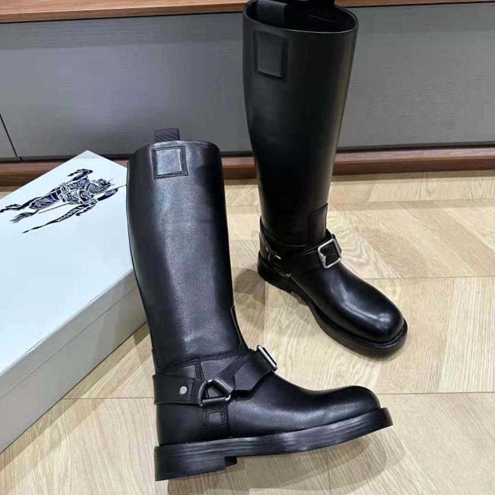 Burberry motorcycle fashion boots