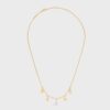 Celine Women Cœur Celine Charms Necklace in Brass with Gold Finish and Resin Pearl