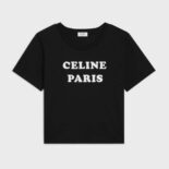 Celine Women Paris Boxy T-shirt in Cotton Jersey