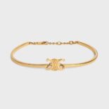 Celine Women Triomphe Articulated Bracelet in Brass with Gold Finish