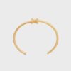 Celine Women Triomphe Asymmetric Cuff in Brass with Gold Finish 6 Celine Women Triomphe Asymmetric Cuff in Brass with Gold Finish