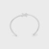 Celine Women Triomphe Asymmetric Cuff in Brass with Rhodium Finish