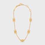 Celine Women Triomphe Mini Triomphe Bracelet in Brass with Gold Finish
