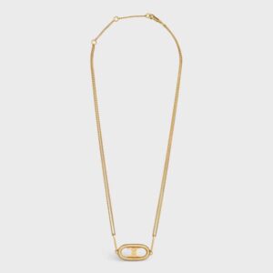 Celine Women Triomphe Necklace in Gold Brass