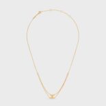 Celine Women Triomphe Suspended Necklace in Brass with Gold Finish