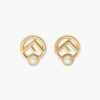 Fendi Women F is Fendi Earrings Gold-colored Metal