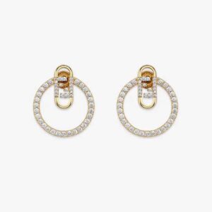 Fendi Women Hoop Earrings with Fendi O’Lock Motif