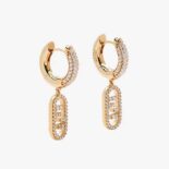 Fendi Women Hoop Earrings with Fendi O’Lock Pendant