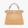 Fendi Women Peekaboo ISeeU Petite Beige Padded Nappa Leather Bag