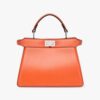 Fendi Women Peekaboo ISeeU Petite Orange Padded Nappa Leather Bag