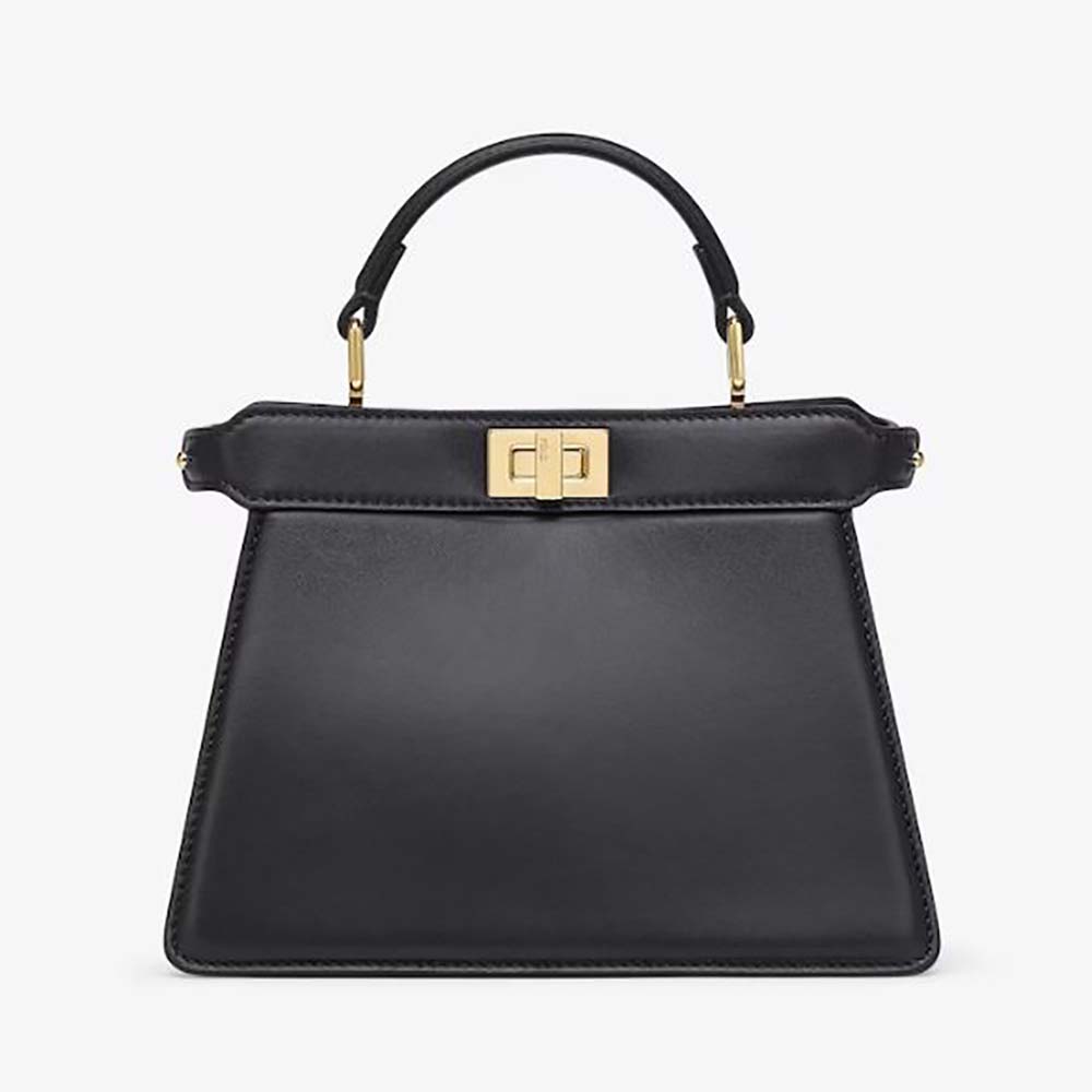 Fendi Women Peekaboo ISeeU Petite Small Black Padded Nappa Leather Bag