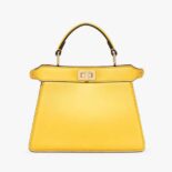 Fendi Women Peekaboo ISeeU Petite Yellow Padded Nappa Leather Bag