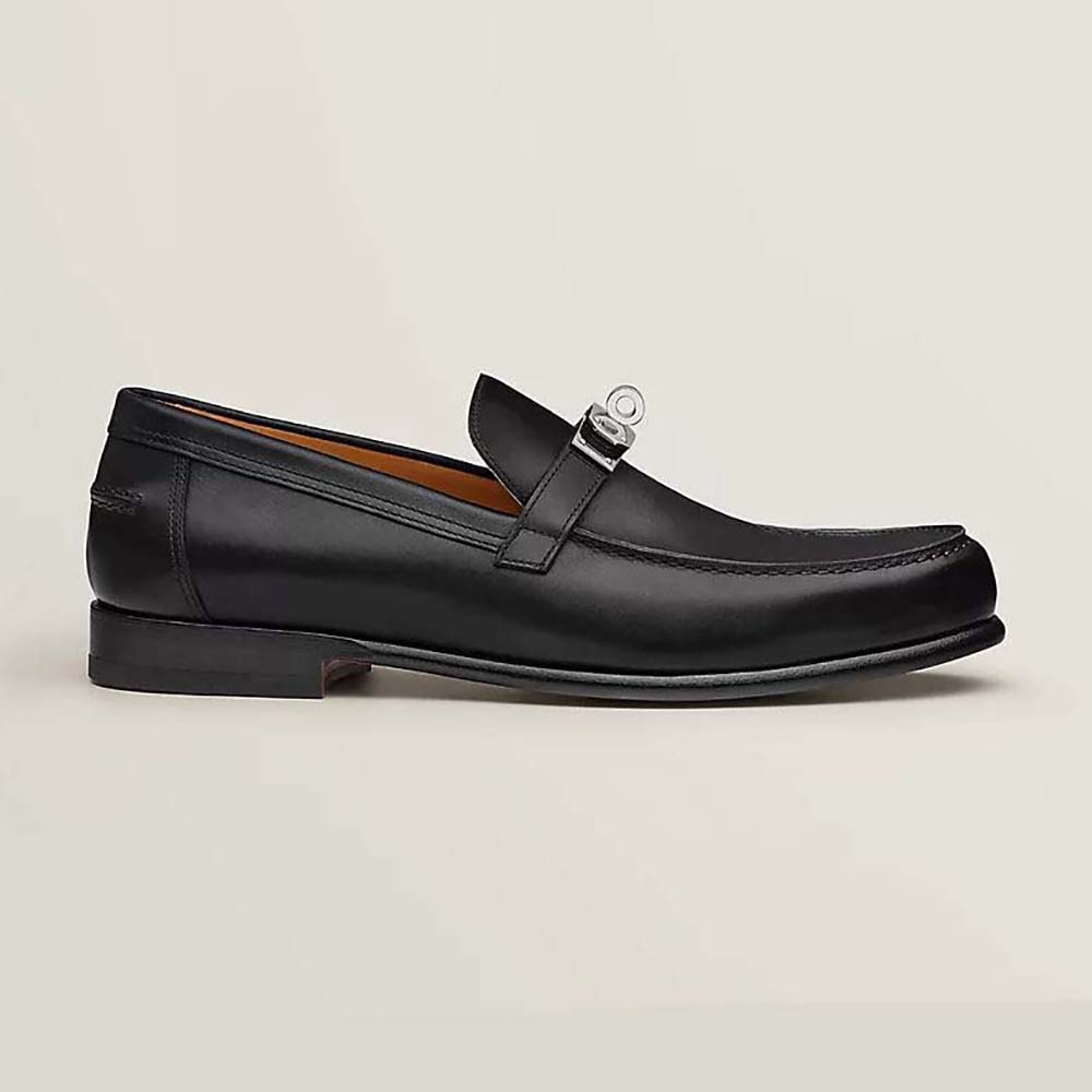 Hermes Men Gregoire Loafer in Calfskin-Black