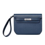 Hermes Men Kelly Depeches 25 Pouch-Navy