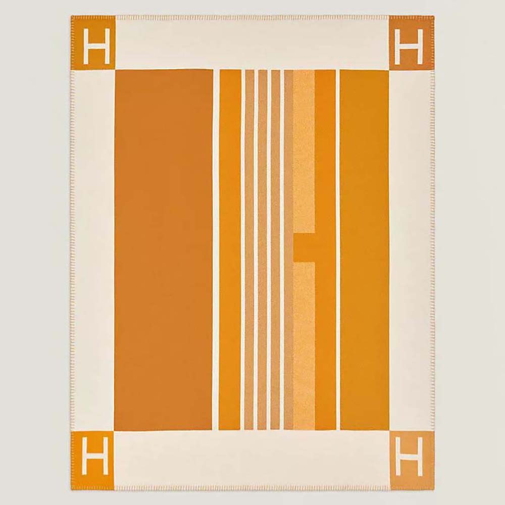 Hermes Unisex Avalon Vibration Throw Blanket-Orange