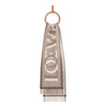 Loewe Unisex Love Scarf in Wool and Cashmere-White